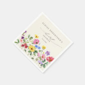 Serviette En Papier Fleur sauvage Rustique Floral Country Bride (Coin)