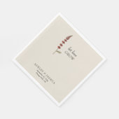 Serviette En Papier Fleur sauvage rustique laisser l'amour grandir Mar (Coin)