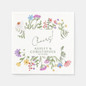 Serviette En Papier Fleur sauvage rustique moderne (Devant)