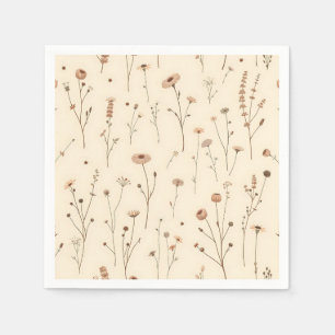 Serviette En Papier Fleur sauvage sans faille et Motif Plante Meadow