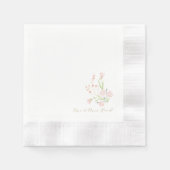 Serviette En Papier Fleur sauvage simple | Serviettes blanches (Devant)