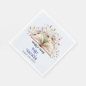 Serviette En Papier Fleur sauvage Storybook Baby shower bleu (Coin)