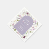 Serviette En Papier Fleur sauvage Wild ONE Papier à papillon (Coin)