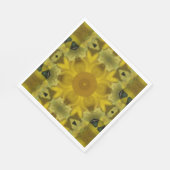 Serviette En Papier Fleur soleil éclate dorée (Coin)