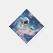 Serviette En Papier Fleur spatiale de l'astronaute d'Imaginaire (Coin)
