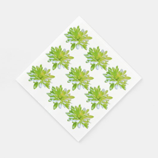 Serviette En Papier Fleur vert vert vert vert pâle marguerite (Coin)