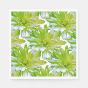 Serviette En Papier Fleur vert vert vert vert pâle marguerite