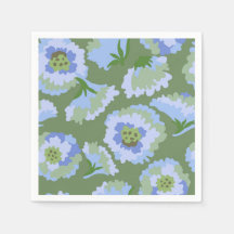 Fleur verte et bleue