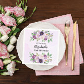 Serviette En Papier Fleur violet rose violet anniversaire