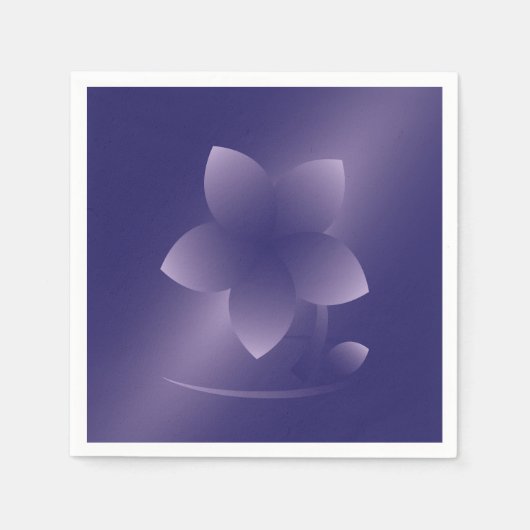 Serviette En Papier Fleur violette (Devant)