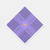 Serviette En Papier Fleur Violette Simple sur Croix Moderne (Coin)