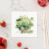 Serviette En Papier Fleurie (En situation)