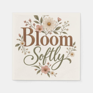 Serviette en papier fleurie Bloom Softly de Bloom