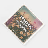 Serviette En Papier Fleurir à mon propre rythme (Coin)