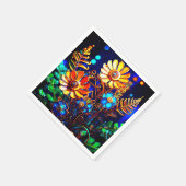 Serviette En Papier Fleurs (Coin)