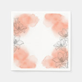 Serviette En Papier Fleurs (Devant)