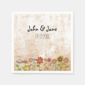 Serviette En Papier Fleurs (Devant)