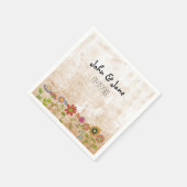 Serviette En Papier Fleurs (Coin)