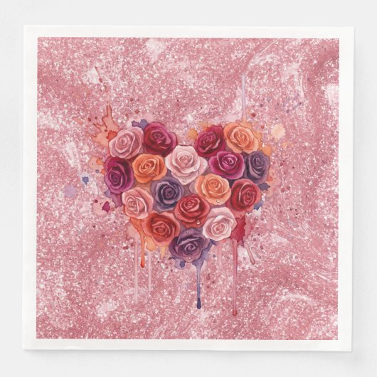 Serviette En Papier Fleurs (Devant)