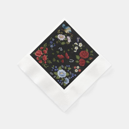 Serviette En Papier Fleurs (Coin)