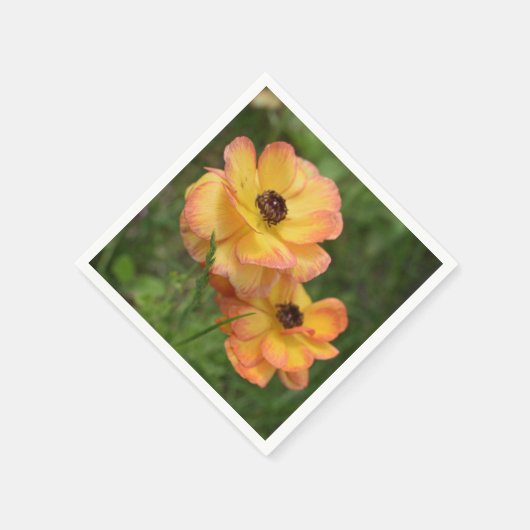 Serviette En Papier Fleurs (Coin)