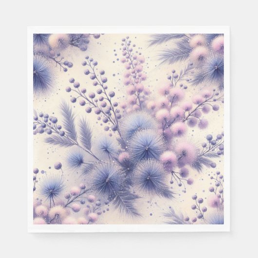 Serviette En Papier Fleurs (Devant)