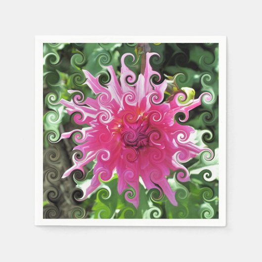 SERVIETTE EN PAPIER FLEURS (Devant)