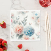 Serviette En Papier Fleurs (En situation)