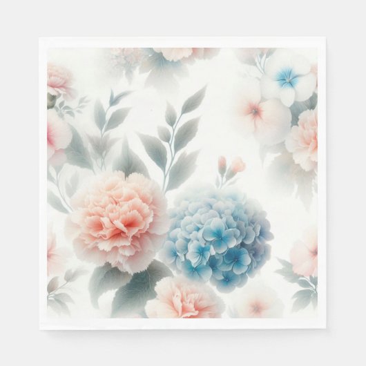 Serviette En Papier Fleurs (Devant)