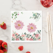 Serviette En Papier Fleurs (En situation)