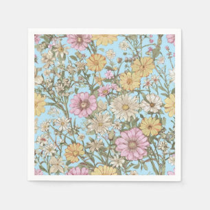 Serviette En Papier Fleurs à l'atmosphère printanière
