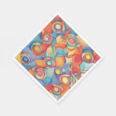 Serviette En Papier Fleurs Abstraites (Coin)
