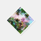 SERVIETTE EN PAPIER FLEURS ABSTRAITES (Coin)