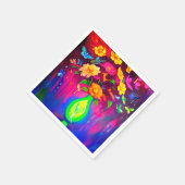 Serviette En Papier Fleurs Ai (Coin)