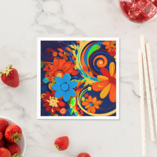 Serviette En Papier Fleurs Ai