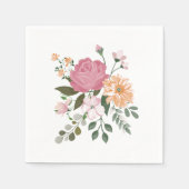 Serviette En Papier Fleurs aquarelle (Devant)