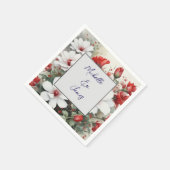 Serviette En Papier Fleurs aquarelles professionnelles tendance modern (Coin)