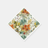 Serviette En Papier Fleurs art nature (Coin)