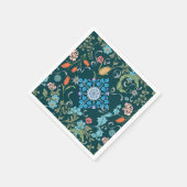 Serviette En Papier Fleurs, Art nouveau, style William Morris (Coin)