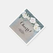 Serviette En Papier Fleurs blanches Pays rustique (Coin)