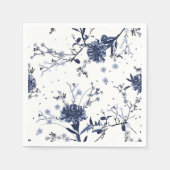 Serviette En Papier Fleurs bleues (Devant)