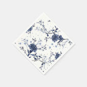 Serviette En Papier Fleurs bleues (Coin)