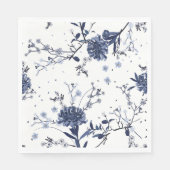 Serviette En Papier Fleurs bleues (Devant)