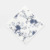 Serviette En Papier Fleurs bleues (Coin)