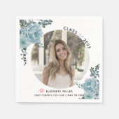 Serviette En Papier Fleurs bleues poussiéreuses Classe de photo de gra (Devant)