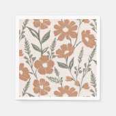 Serviette En Papier Fleurs Boho Daisy Floral (Devant)
