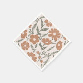 Serviette En Papier Fleurs Boho Daisy Floral (Coin)