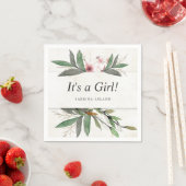 Serviette En Papier Fleurs botaniques classiques en aquarelle (En situation)