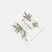 Serviette En Papier Fleurs botaniques classiques en aquarelle (Coin)