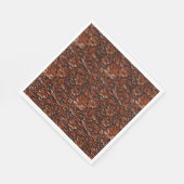 Serviette En Papier Fleurs Brown chaudes (Coin)
